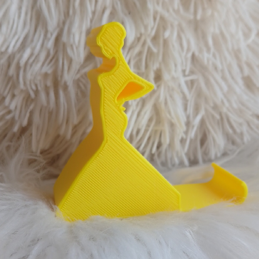 3D Elegant Yellow Silhouette Wallet/Phone Stand - Picture 5 of 9